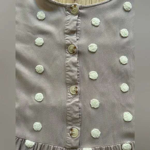 Swiss Dot Peplum Top - Picture 4 of 6